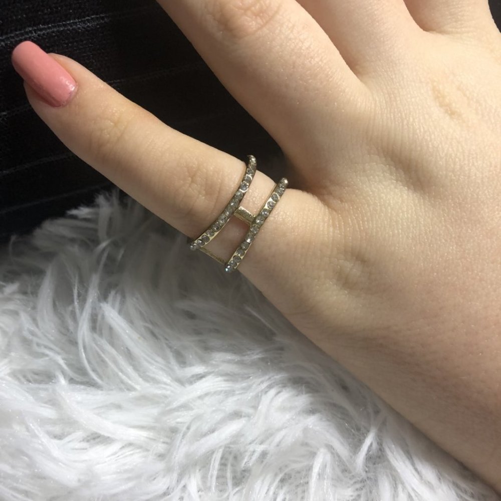 Lane Bryant Rhinestone Gold Ring (Size 9) - NWOT